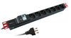 Multipresa 7 Posti da Rack 19'' con Protezione da Dispersioni Spina Italiana 1U