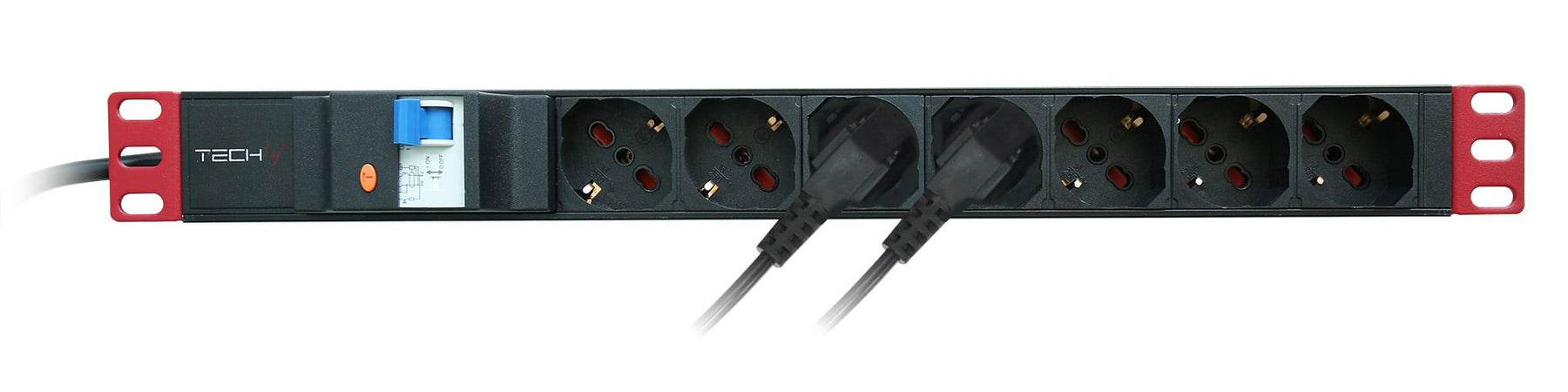 Multipresa 7 Posti da Rack 19'' con Protezione da Dispersioni Spina Italiana 1U