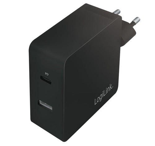 Caricatore da Muro USB-C&trade e USB tipo A 65W Nero