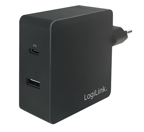 Caricatore da Muro USB-C&trade e USB tipo A 65W Nero
