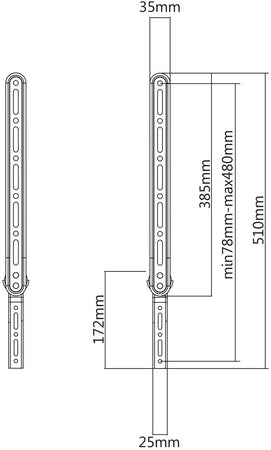 Supporto per Soundbar Sopra o Sotto TV 23-65''