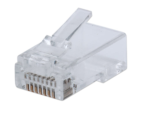 Confezione 100 Plug Modulari RJ45 Passante Cat6 FastCrimp UTP