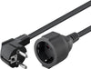 Cavo Alimentazione Schuko Maschio Angolato / Femmina 10m Nero