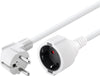 Cavo Alimentazione Schuko Maschio Angolato / Femmina 5m Bianco