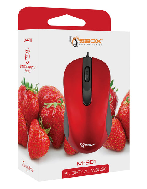 Mouse Ottico 3D USB 1000dpi M-901 Rosso