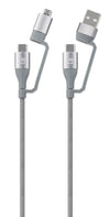 Cavo USB di Ricarica 4-in-1 USB-A, Micro-USB e due USB-C&trade 1m