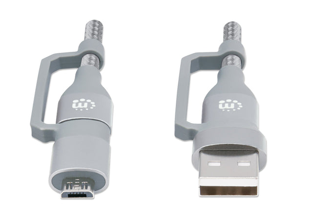 Cavo USB di Ricarica 4-in-1 USB-A, Micro-USB e due USB-C&trade 1m