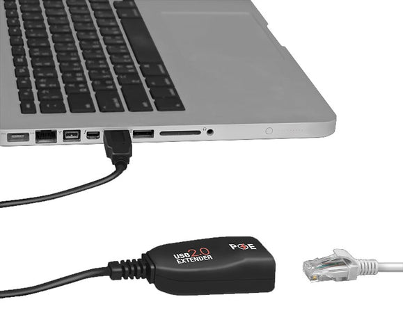 Extender USB Cat.5E Cat.6 fino a 50m con PoE