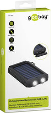 Powerbank Outdoor Energia Solare 8000 mAh con Torcia IP45 2xUSB Nero