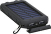 Powerbank Outdoor Energia Solare 8000 mAh con Torcia IP45 2xUSB Nero