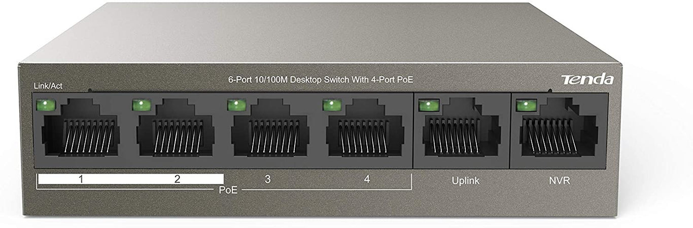 Switch Desktop 6 porte 10/100M con 4 Porte PoE 63W TEF1106P4-63W