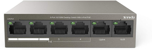 Switch Desktop 6 porte 10/100M con 4 Porte PoE 63W TEF1106P4-63W