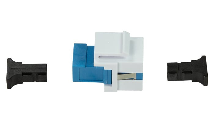 Giunto Fibra SC Simplex per Installazione Keystone Blu e Bianco