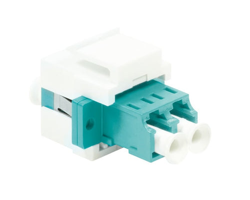 Giunto Fibra LWL LC Duplex Multimodale per Keystone Acqua e Bianco