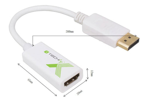 Adattatore Passivo DisplayPort Maschio a HDMI Femmina 4K 30Hz