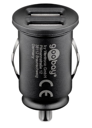 Caricatore Compatto da Auto 2 porte USB max.12W/2.4A Nero