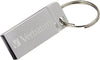 Mini Memoria USB Verbatim con Portachiavi 64GB Silver