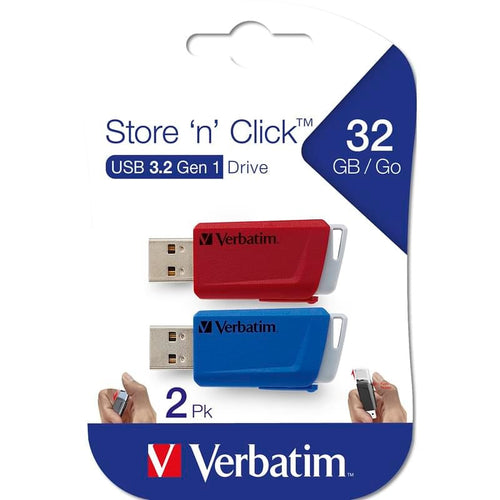 Due Chiavette Store 'n' Click 32GB Rosso e Blu