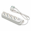 Multipresa 4 Posti Schuko con Interruttore e Cavo 1,5m Bianca