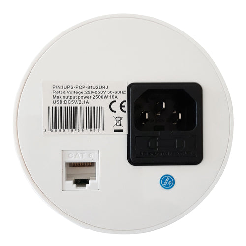 Presa da Scrivania ad Incasso con 2 prese USB e RJ45 con Coperchio