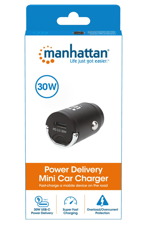 Mini caricabatteria da auto Power Delivery 30W