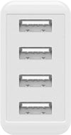 Caricatore da Muro USB a 4 vie 30W Bianco