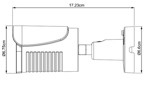 Telecamera IP POE IR 2MP da Soffitto Parete IP66 H.265, DGM2103SVP/F36