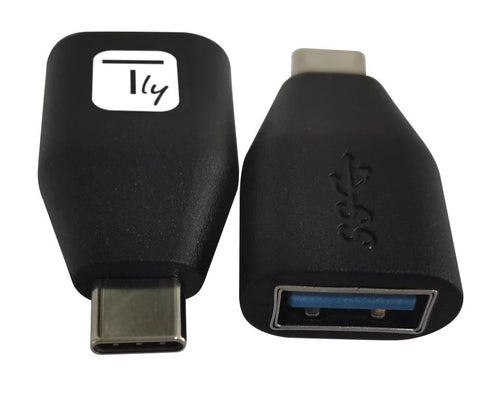 Adattatore Convertitore USB-C&trade Maschio a USB-A Femmina OTG Nero