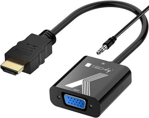 Cavo Convertitore Adattatore da HDMI&trade a VGA 1920x1200 a 60Hz con Audio 3.5''