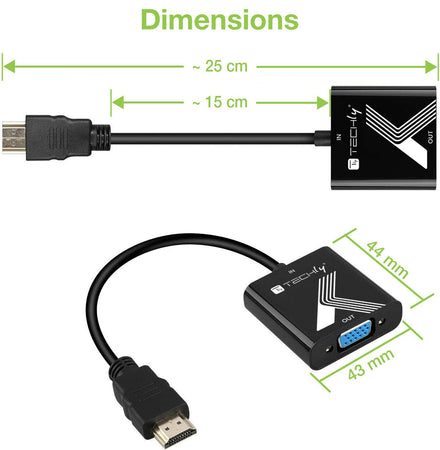 Cavo Convertitore Adattatore da HDMI&trade a VGA 1920x1200 a 60Hz