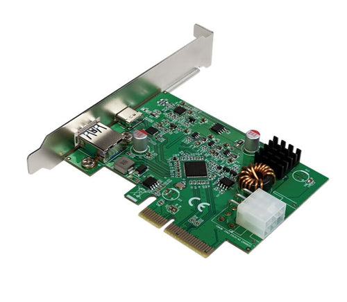 Scheda PCI Express USB 3.2 Gen2x1, 1x USB-C&trade PD 3.0 e 1x USB 3.0