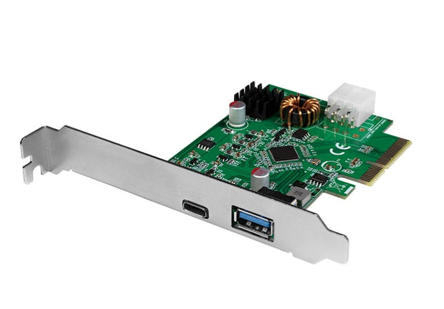 Scheda PCI Express USB 3.2 Gen2x1, 1x USB-C&trade PD 3.0 e 1x USB 3.0