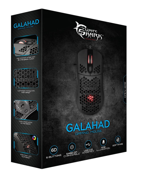 Gaming Mouse Galahad RGB 6D 6400 dpi nero