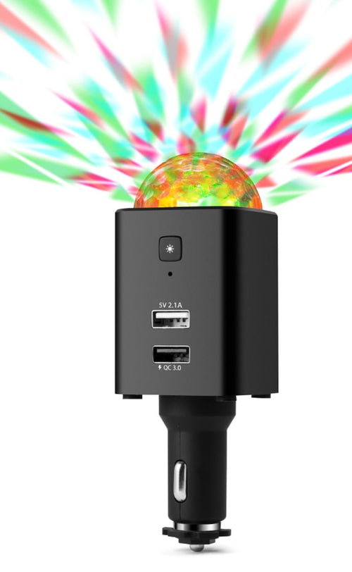 Caricatore da Auto USB-C&trade con Luce Disco TX-159