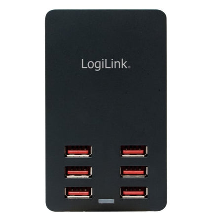 Caricatore da Tavolo a 6 porte USB 32W Nero