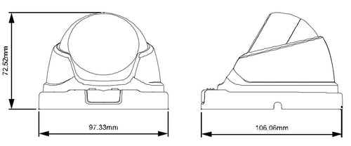 Telecamera Dome IP POE IR Full HD 2MP da Soffitto Starlight IP66, DGM2203SVP/F36