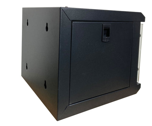 Armadio Rack 10'' a Muro 6 Unità Pannelli Asportabili Nero