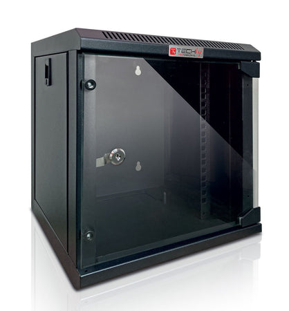 Armadio Rack 10'' a Muro 6 Unit&agrave Pannelli Asportabili Nero