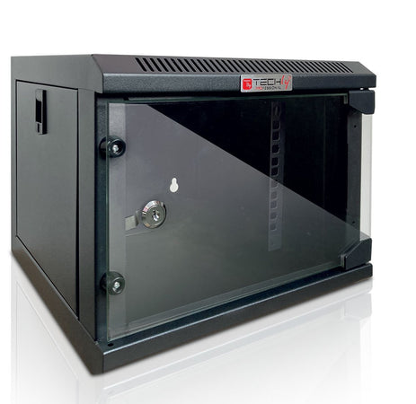Armadio Rack 10'' a Muro 4 Unit&agrave Pannelli Asportabili Nero
