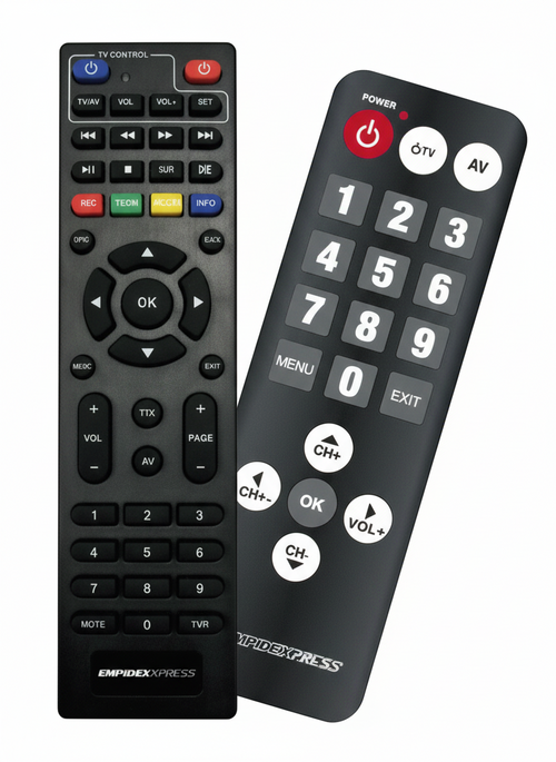 Decoder Ricevitore Digitale Terrestre DVB-T2 HEVC Main10 con doppio telecomando