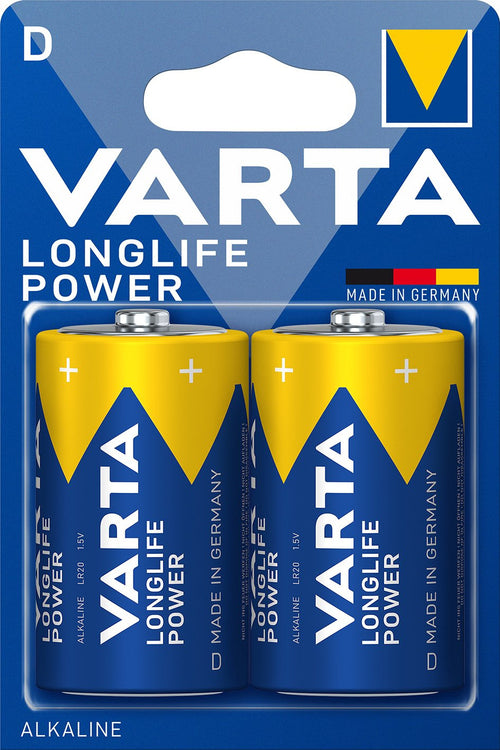 Blister 2 Batterie 1.5V Longlife Power Alcalina D Torcia