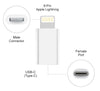 Mini Adattatore Ricarica Sincronizzazione USB-C&trade a Lightning® Bianco