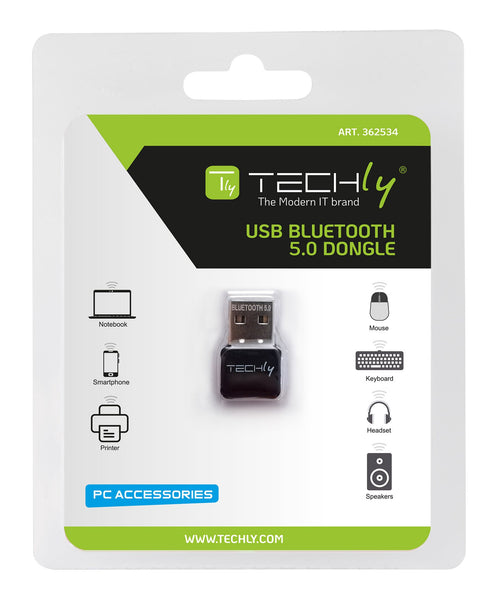 Adattatore USB Bluetooth 5.0 per PC Dongle Classe 2 + EDR 10m