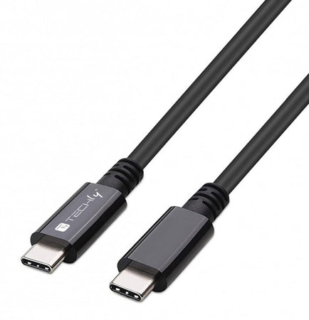 Cavo USB 4 Gen 3 Type-C&trade Thunderbolt M/M E-Mark 8K 40Gbps 100W PD 0,8m Nero