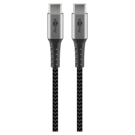 Cavo Tessile USB-C&trade Maschio/USB-C&trade Maschio 0,5 m Grigio
