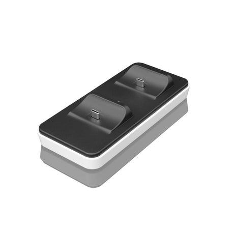 Docking Station Base Ricarica Doppio Controller PS5 USB-C&trade Bianco/Nero