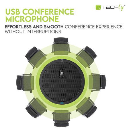 Microfono USB Omnidirezionale da Conferenza con Tasto Muto