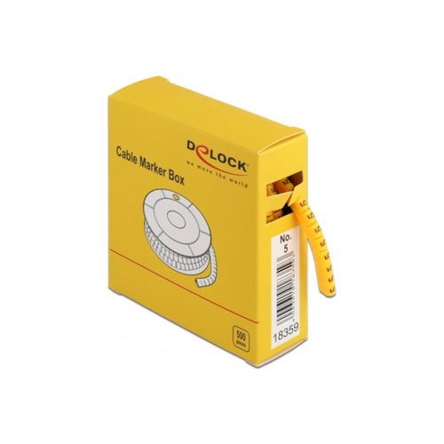 Scatola Segnacavo Giallo 500 Pezzi Numero 5