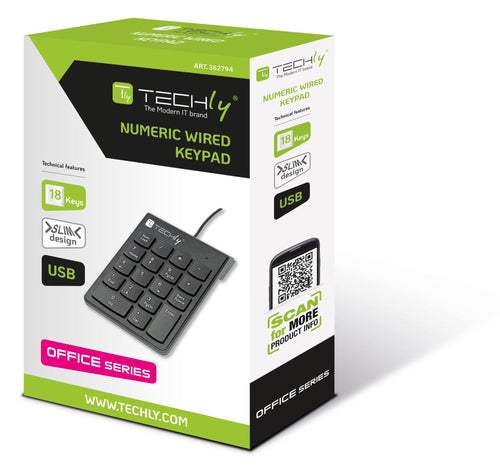 Mini Tastierino Numerico con Cavo USB e 18 Tasti