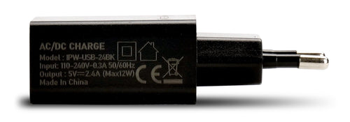 Caricatore Alimentatore USB-A da Muro 5V 2.4A per Smartphone o Tablet